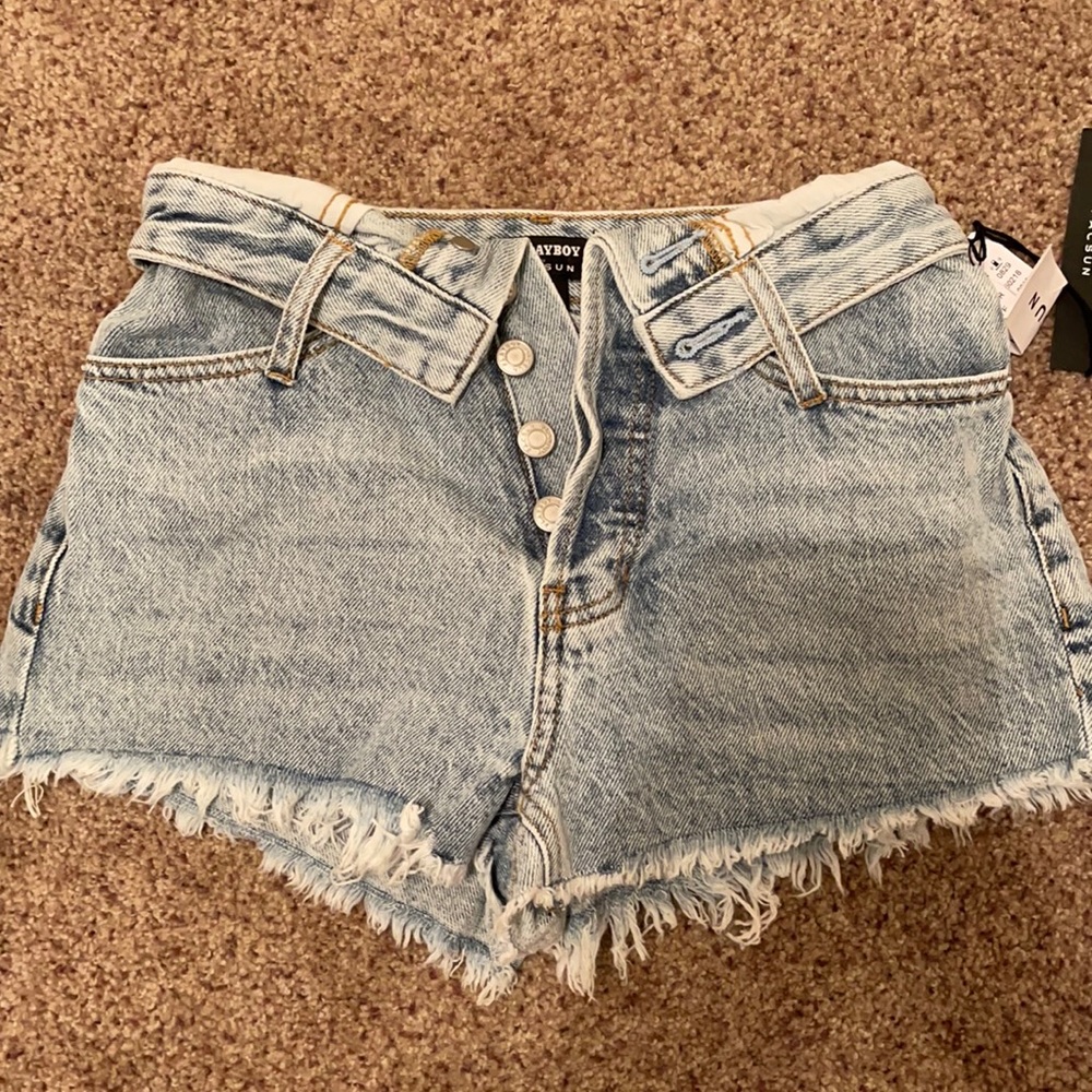 pac sun playboy jean shorts